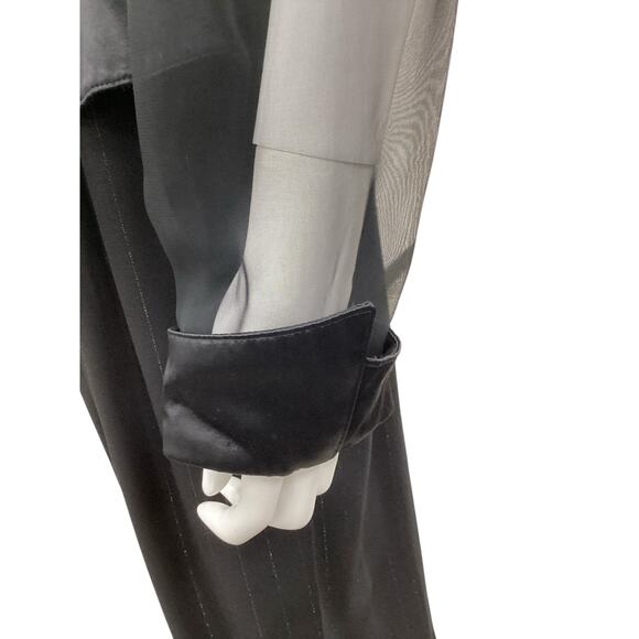 VTG Cache Set Jacket+Pants Women’s Size12 Made In USA Sheer Sleeve Beaded Collar - Picture 5 of 12